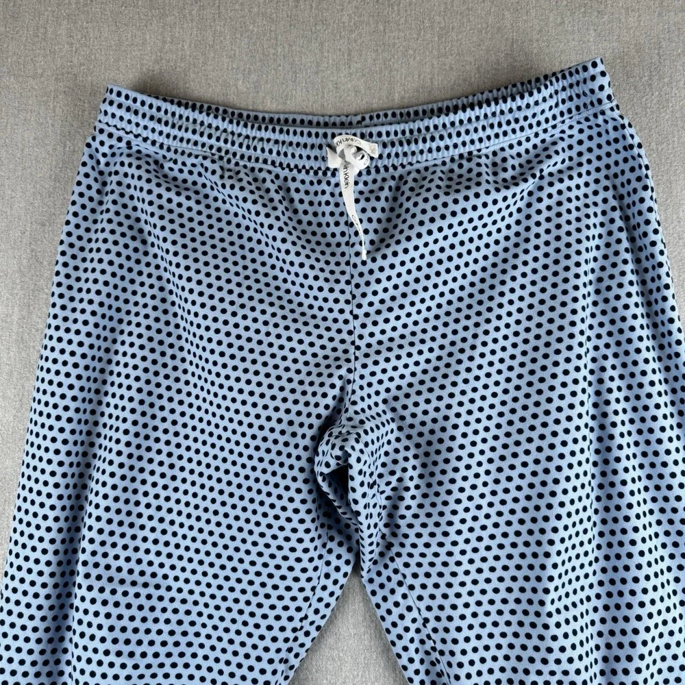 Calvin Klein Women Sleepwear Pajama Pants‎ XL Blue Polka Dot Drawstring soft